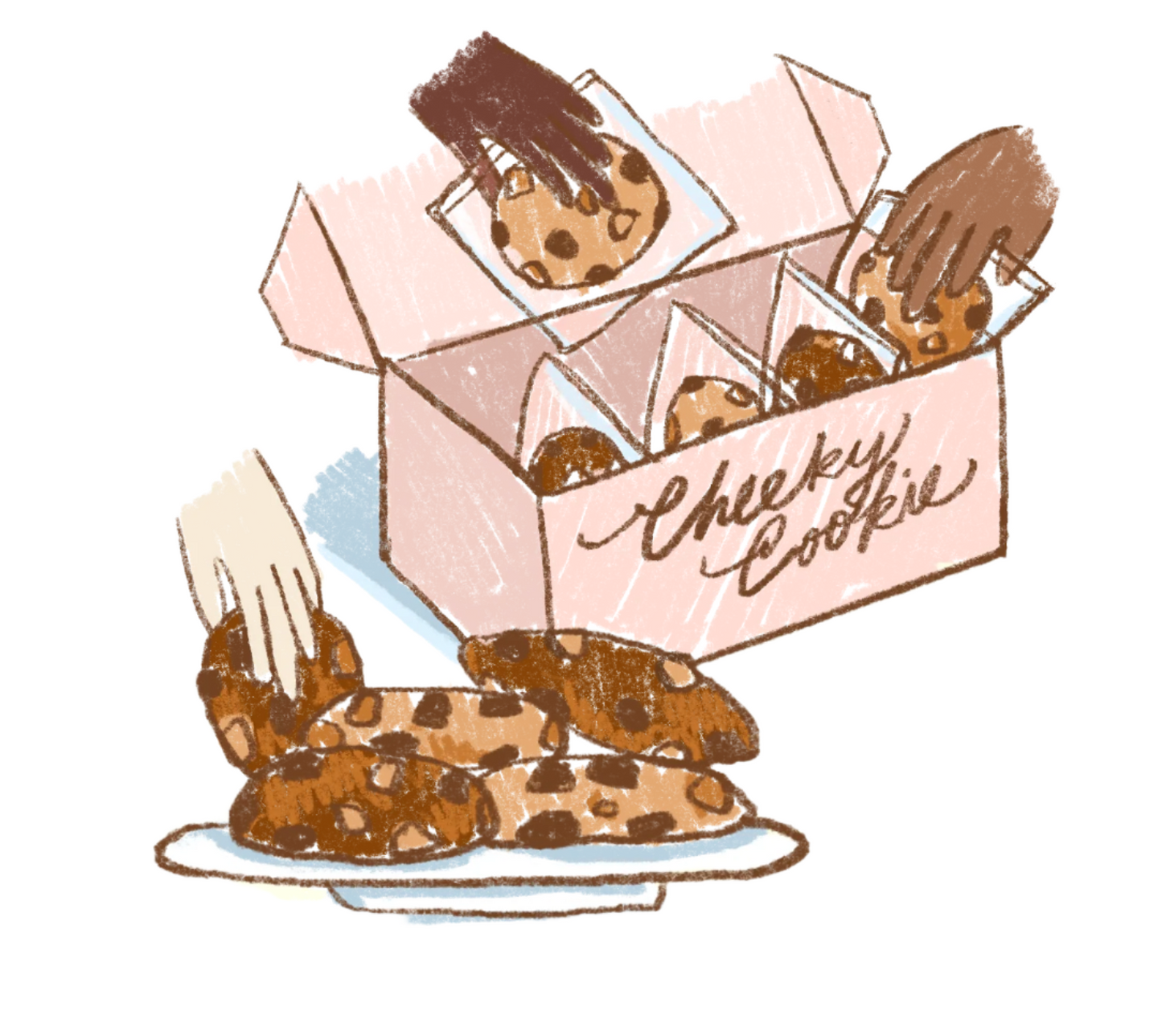 LARGE COOKIE BOX OF 6